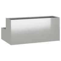 Produktbild för Trädgårdsplanterare Silver 100 x 60 x 45 cm Rostfritt stål