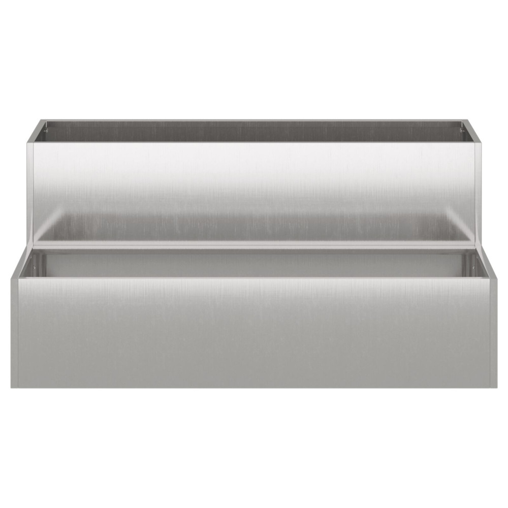 Produktbild för Trädgårdsplanterare Silver 100 x 60 x 45 cm Rostfritt stål