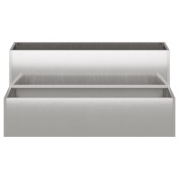 Produktbild för Trädgårdsplanterare Silver 100 x 60 x 45 cm Rostfritt stål