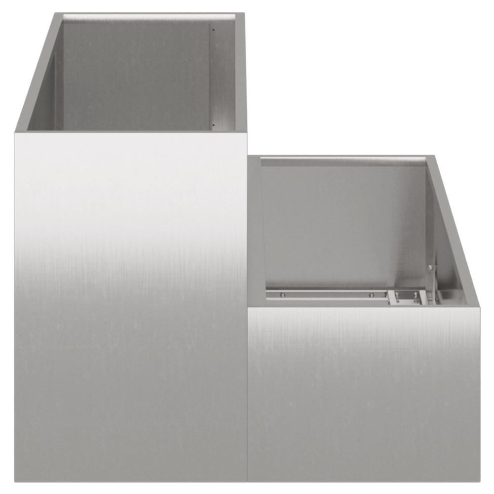 Produktbild för Trädgårdsplanterare Silver 100 x 60 x 45 cm Rostfritt stål