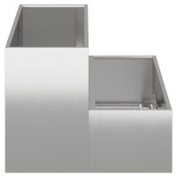 Produktbild för Trädgårdsplanterare Silver 100 x 60 x 45 cm Rostfritt stål