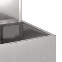 Produktbild för Trädgårdsplanterare Silver 100 x 60 x 45 cm Rostfritt stål