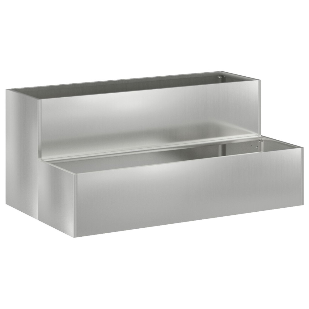 Produktbild för Trädgårdsplanterare Silver 100 x 60 x 45 cm Galvaniserat Stål