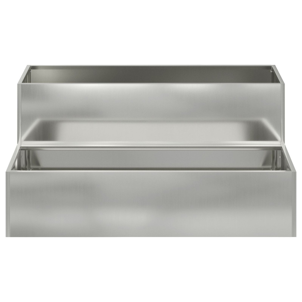 Produktbild för Trädgårdsplanterare Silver 100 x 60 x 45 cm Galvaniserat Stål