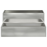 Produktbild för Trädgårdsplanterare Silver 100 x 60 x 45 cm Galvaniserat Stål