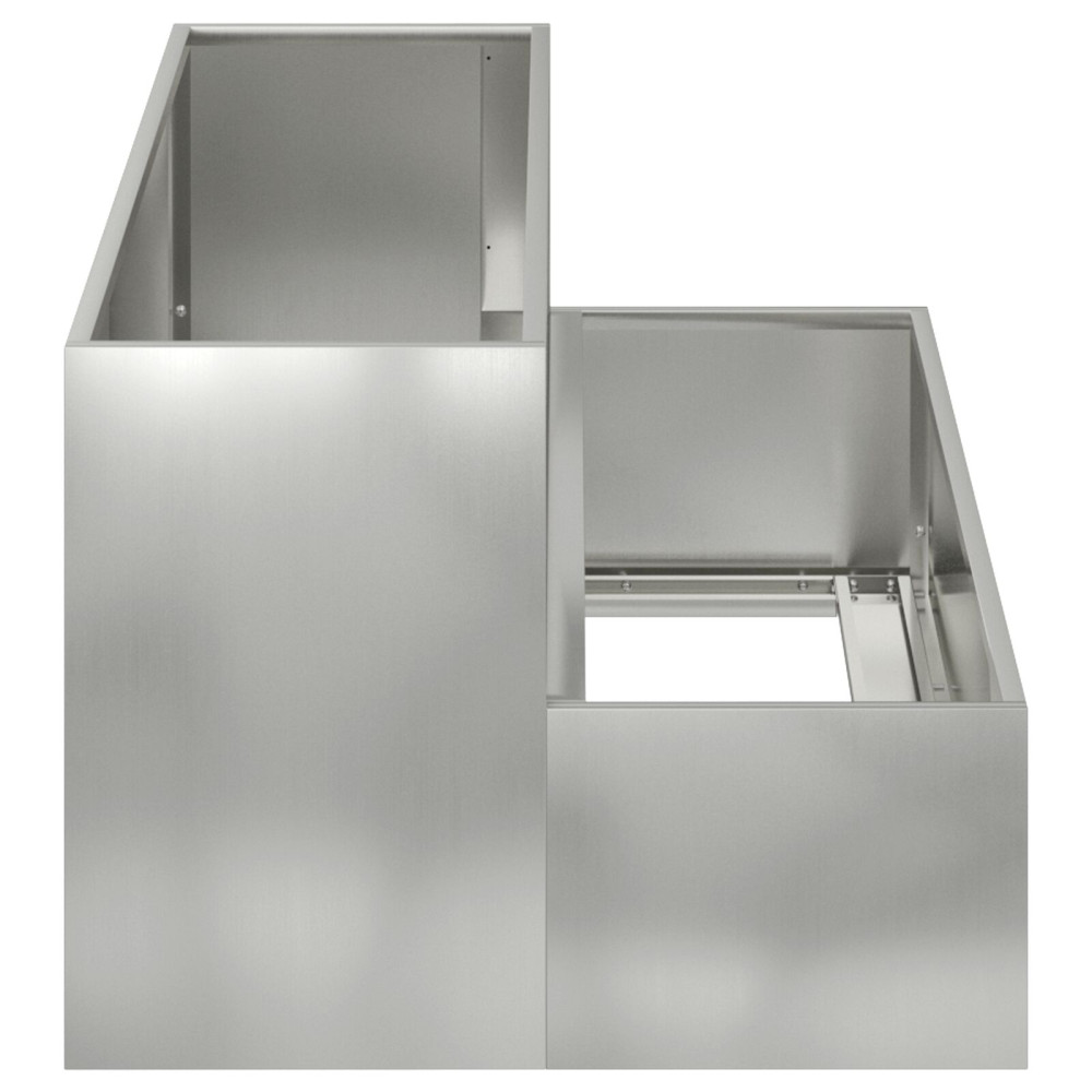Produktbild för Trädgårdsplanterare Silver 100 x 60 x 45 cm Galvaniserat Stål