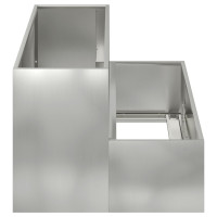 Produktbild för Trädgårdsplanterare Silver 100 x 60 x 45 cm Galvaniserat Stål