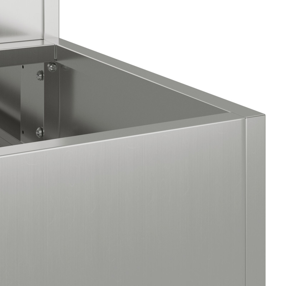 Produktbild för Trädgårdsplanterare Silver 100 x 60 x 45 cm Galvaniserat Stål
