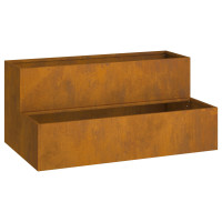 Produktbild för Trädgårdsplanterare Rostig 100 x 60 x 45 cm Väderbeständig stål
