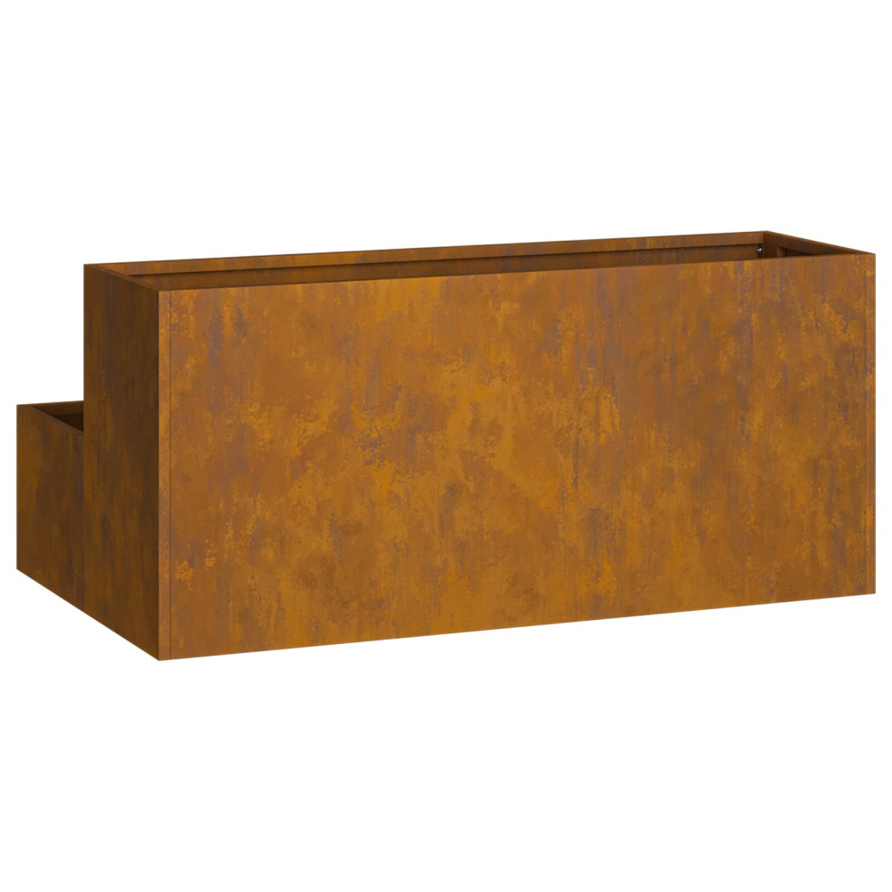 Produktbild för Trädgårdsplanterare Rostig 100 x 60 x 45 cm Väderbeständig stål