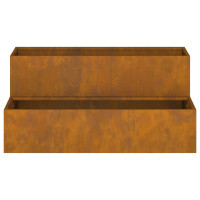 Produktbild för Trädgårdsplanterare Rostig 100 x 60 x 45 cm Väderbeständig stål