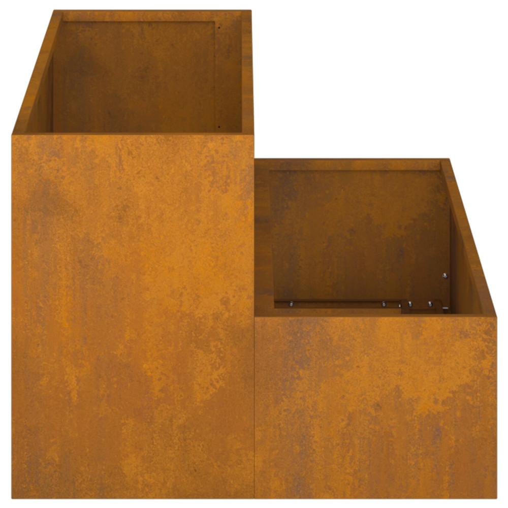 Produktbild för Trädgårdsplanterare Rostig 100 x 60 x 45 cm Väderbeständig stål