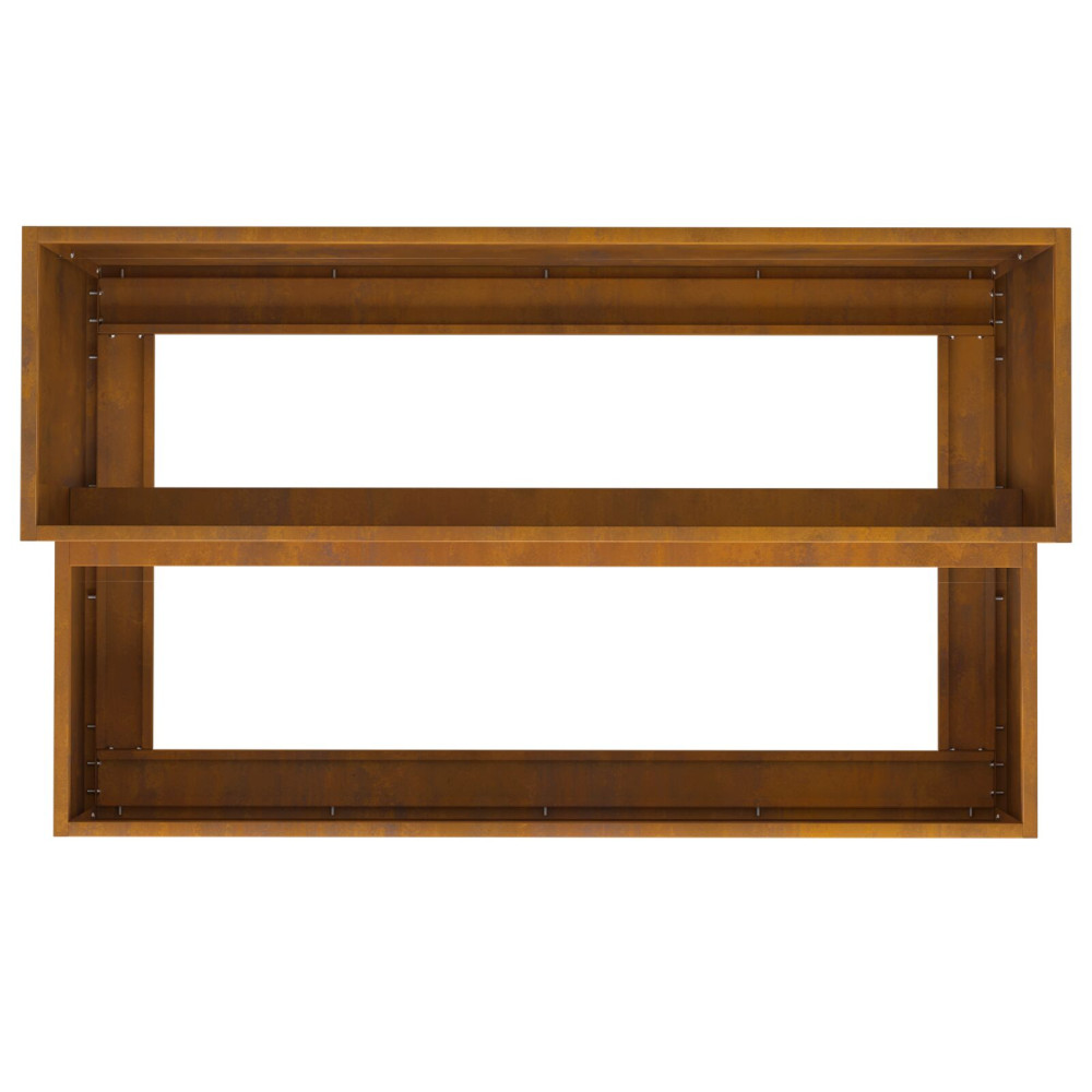 Produktbild för Trädgårdsplanterare Rostig 100 x 60 x 45 cm Väderbeständig stål