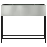 Produktbild för Höjdträdgårdsplanterare Silver 100 x 26 x 82 cm