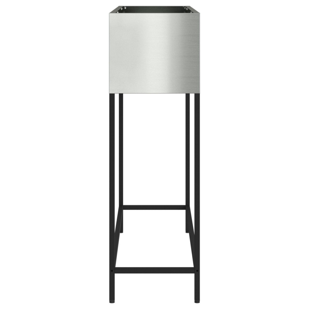 Produktbild för Höjdträdgårdsplanterare Silver 100 x 26 x 82 cm