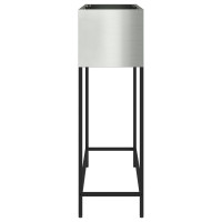 Produktbild för Höjdträdgårdsplanterare Silver 100 x 26 x 82 cm
