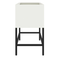 Produktbild för Höjdträdgårdsplanterare Vit 60 x 26 x 48 cm Stål