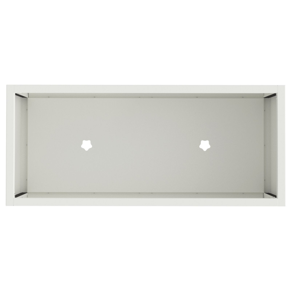 Produktbild för Höjdträdgårdsplanterare Vit 60 x 26 x 48 cm Stål