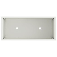 Produktbild för Höjdträdgårdsplanterare Vit 60 x 26 x 48 cm Stål