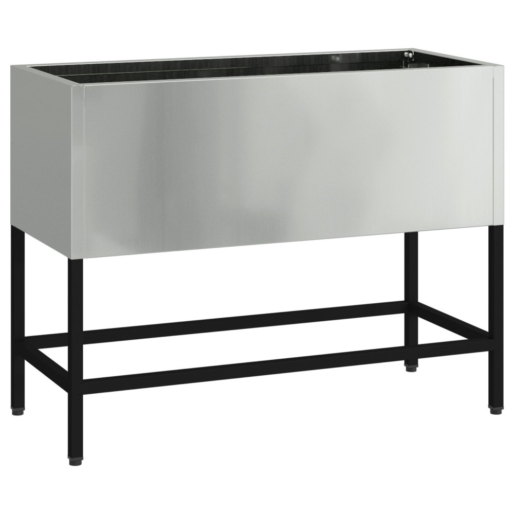 Produktbild för Höjdträdgårdsplanterare Silver 60 x 26 x 45 cm