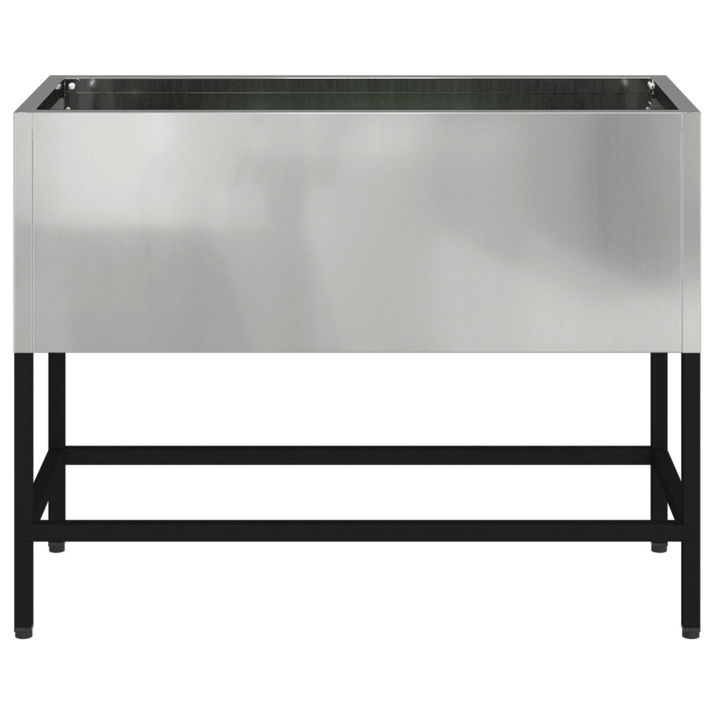 Produktbild för Höjdträdgårdsplanterare Silver 60 x 26 x 45 cm