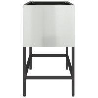 Produktbild för Höjdträdgårdsplanterare Silver 60 x 26 x 45 cm