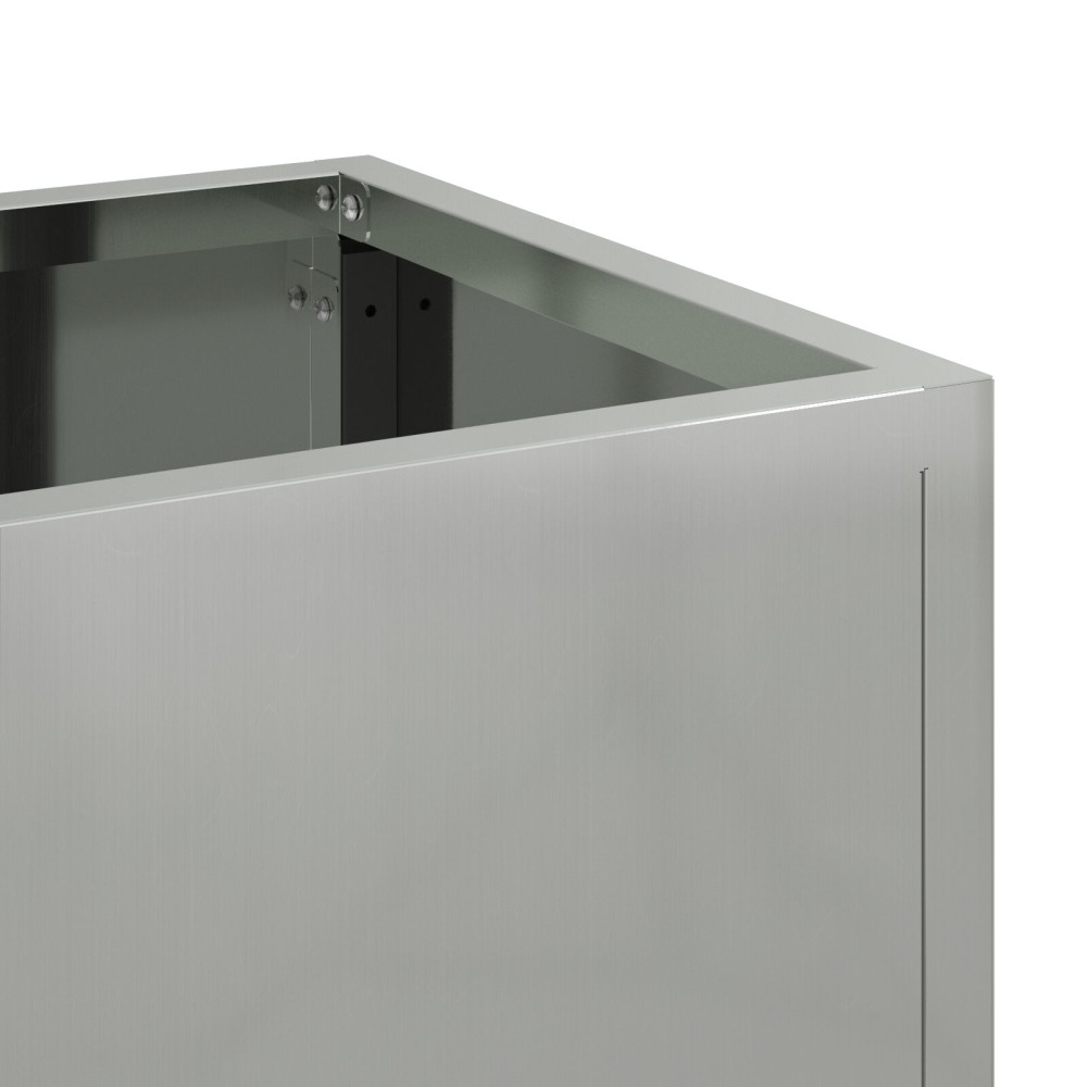 Produktbild för Höjdträdgårdsplanterare Silver 60 x 26 x 45 cm