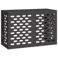 Produktbild för Täckning för Luftkonditionering Svart 90 x 40 x 60 cm Stål