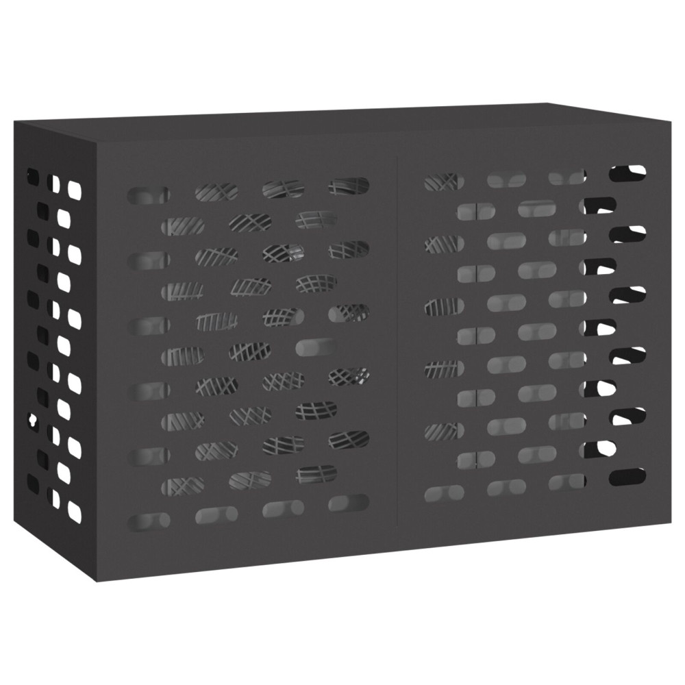 Produktbild för Täckning för Luftkonditionering Svart 90 x 40 x 60 cm Stål