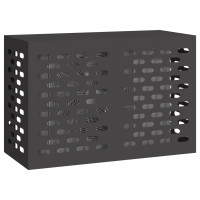 Produktbild för Täckning för Luftkonditionering Svart 90 x 40 x 60 cm Stål