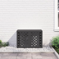 Produktbild för Täckning för Luftkonditionering Svart 90 x 40 x 60 cm Stål