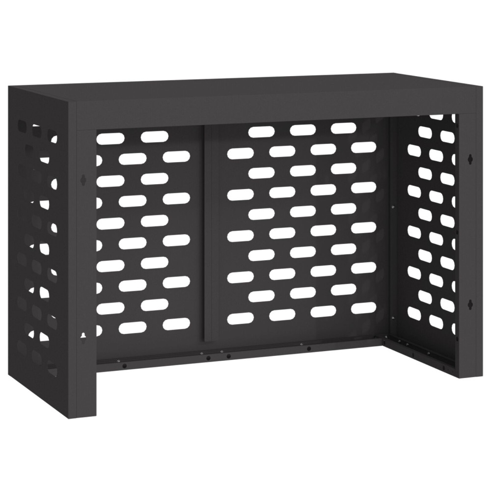 Produktbild för Täckning för Luftkonditionering Svart 90 x 40 x 60 cm Stål
