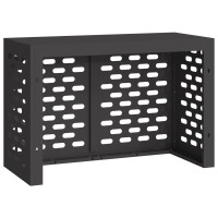Produktbild för Täckning för Luftkonditionering Svart 90 x 40 x 60 cm Stål