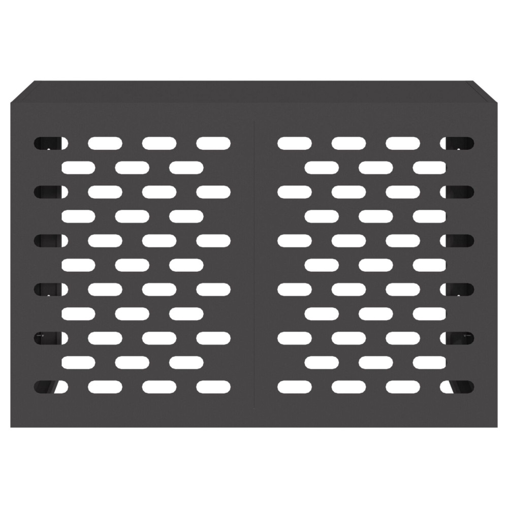 Produktbild för Täckning för Luftkonditionering Svart 90 x 40 x 60 cm Stål
