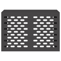 Produktbild för Täckning för Luftkonditionering Svart 90 x 40 x 60 cm Stål