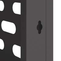 Produktbild för Täckning för Luftkonditionering Svart 90 x 40 x 60 cm Stål