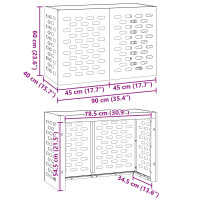 Produktbild för Täckning för Luftkonditionering Antracit 90 x 40 x 60 cm Stål