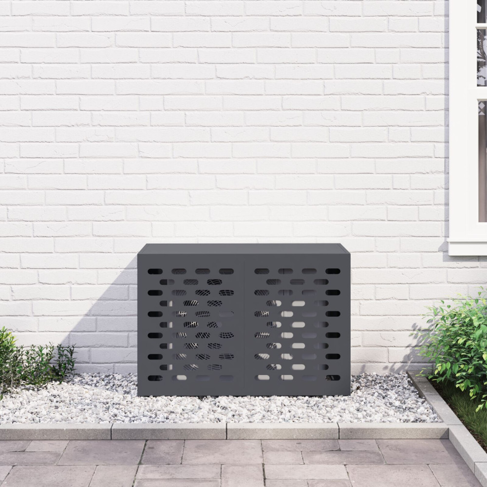 Produktbild för Täckning för Luftkonditionering Antracit 90 x 40 x 60 cm Stål