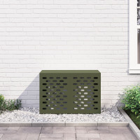 Produktbild för Täckning för Luftkonditionering Olivgrön 90 x 40 x 60 cm Stål