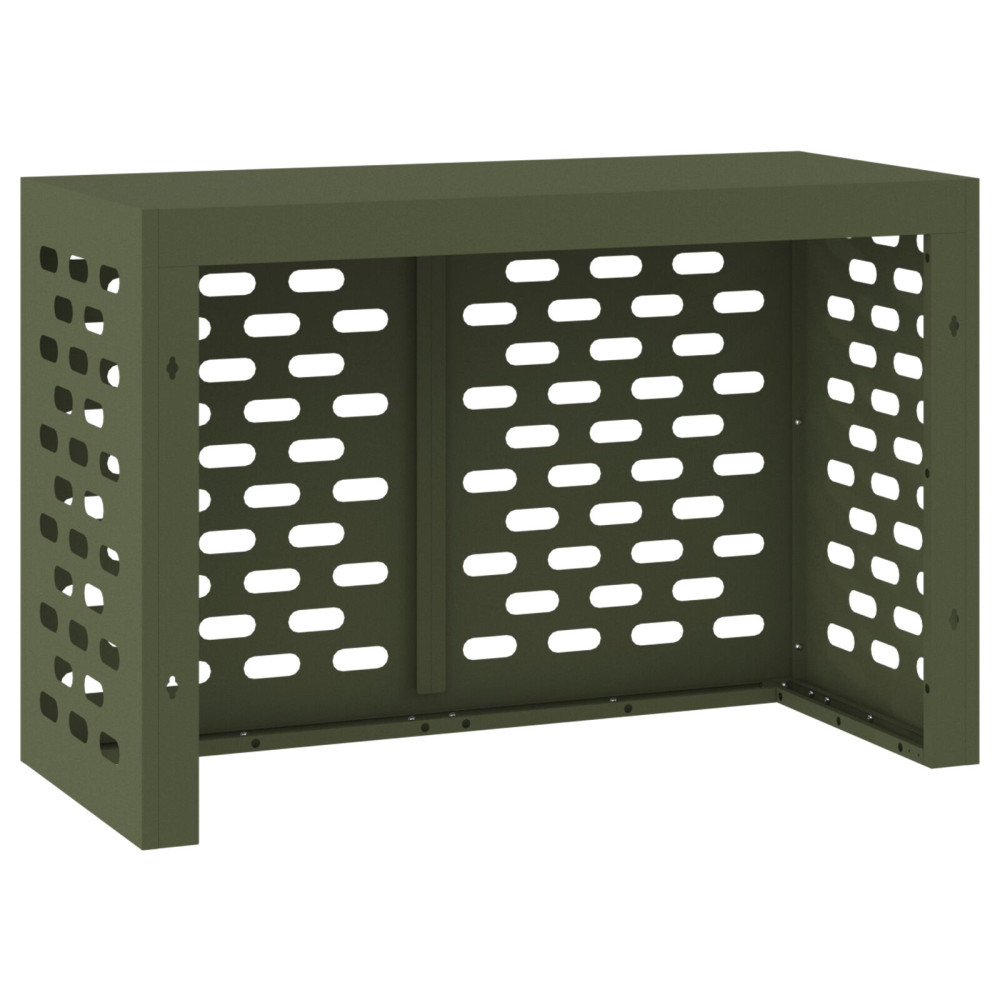 Produktbild för Täckning för Luftkonditionering Olivgrön 90 x 40 x 60 cm Stål