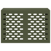 Produktbild för Täckning för Luftkonditionering Olivgrön 90 x 40 x 60 cm Stål