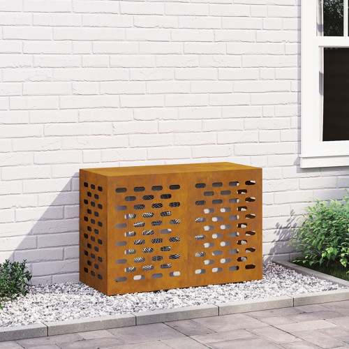 vidaXL Täckning för Luftkonditionering Rostig 90 x 40 x 60 cm