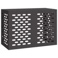 Produktbild för Täckning för Luftkonditionering Svart 100 x 50 x 70 cm Stål