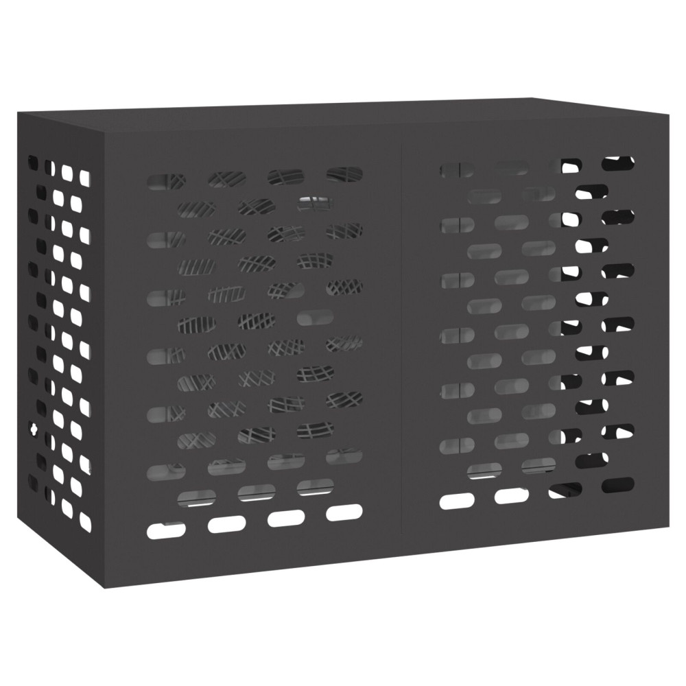 Produktbild för Täckning för Luftkonditionering Svart 100 x 50 x 70 cm Stål