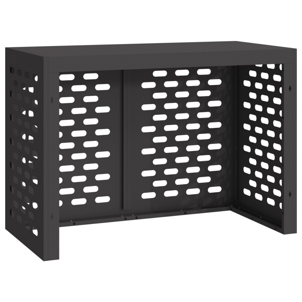 Produktbild för Täckning för Luftkonditionering Svart 100 x 50 x 70 cm Stål