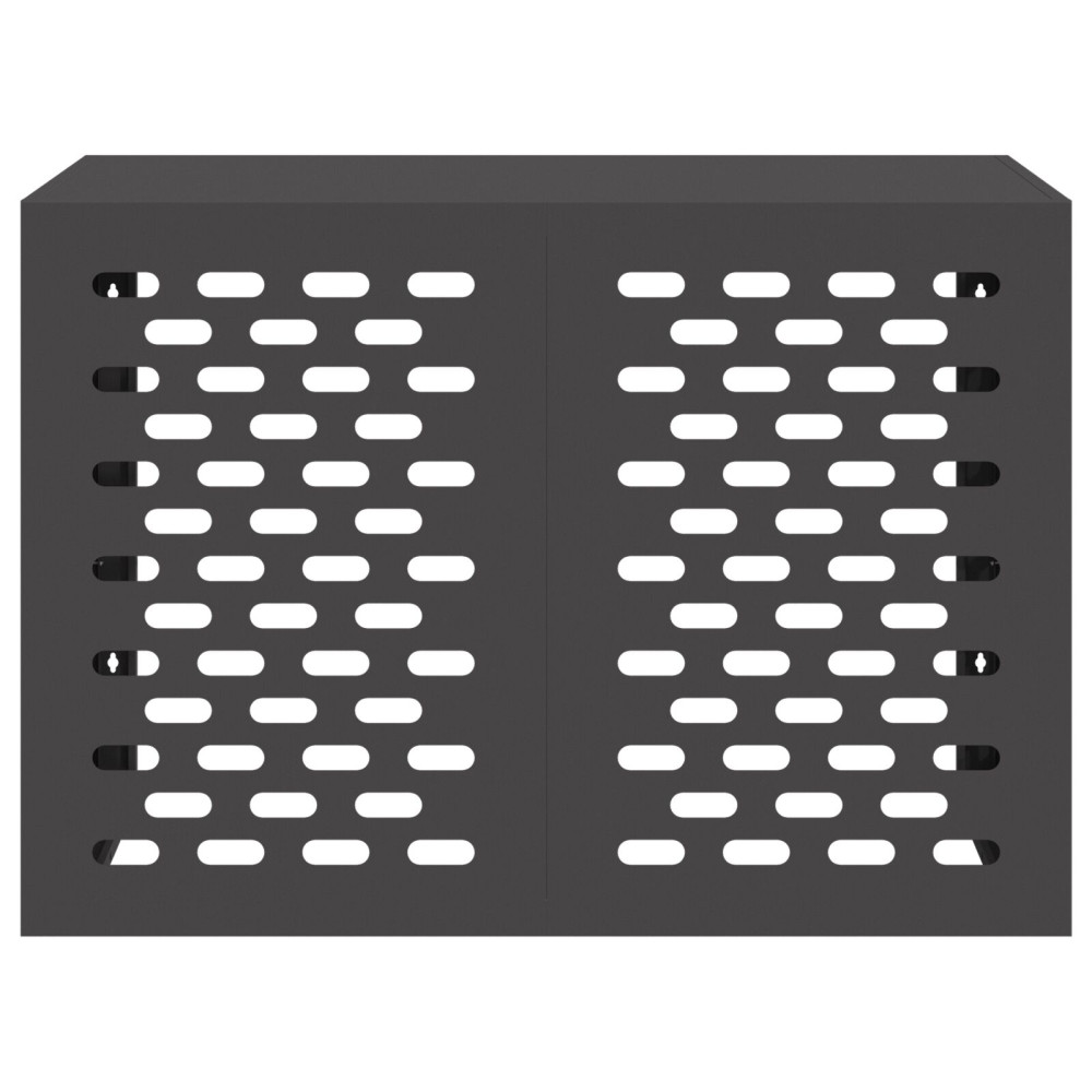 Produktbild för Täckning för Luftkonditionering Svart 100 x 50 x 70 cm Stål