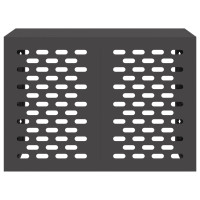 Produktbild för Täckning för Luftkonditionering Svart 100 x 50 x 70 cm Stål