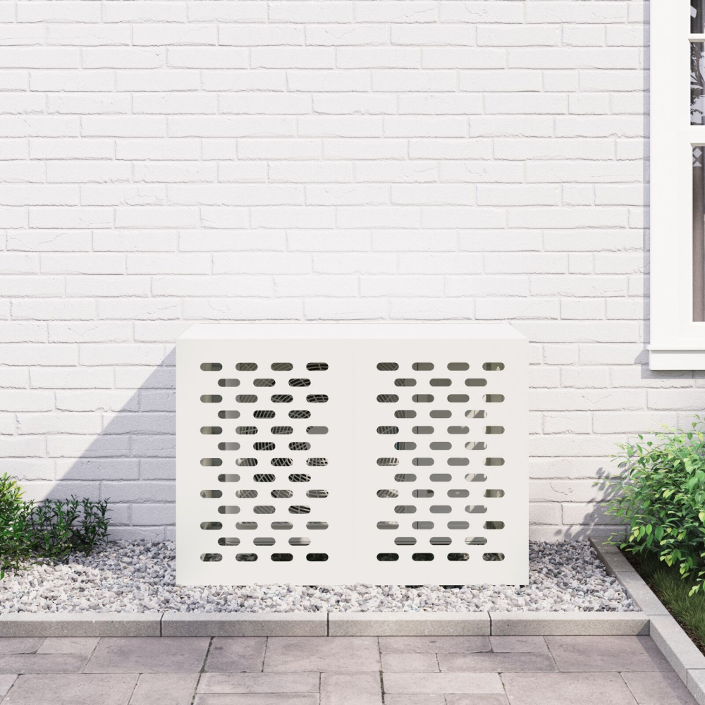 Produktbild för Täckning för Luftkonditionering Vit 100 x 50 x 70 cm Stål