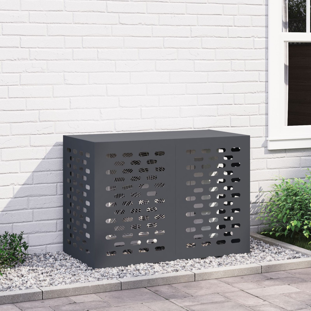 Produktbild för Täckning för Luftkonditionering Antracit 100 x 50 x 70 cm Stål