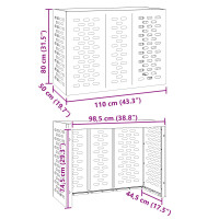 Produktbild för Täckning för Luftkonditionering Vit 110 x 50 x 80 cm Stål